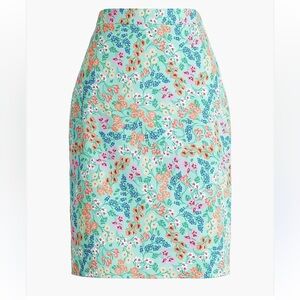 J Crew Floral Print Pencil Skirt